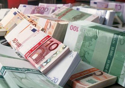 En la imagen, billetes de euro.