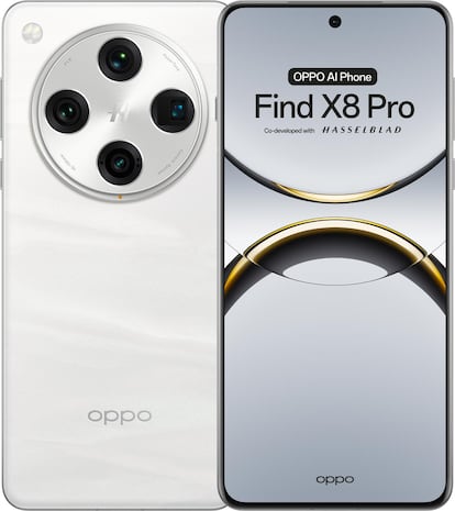 Teléfono OPPO Find X8 Pro de color blanco