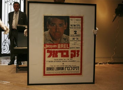 Uno de los carteles de Jacques Brel  subastado por Sotheby's