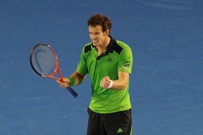 Murray durante la semifinal del Abierto de Australia 2011 contra Ferrer.