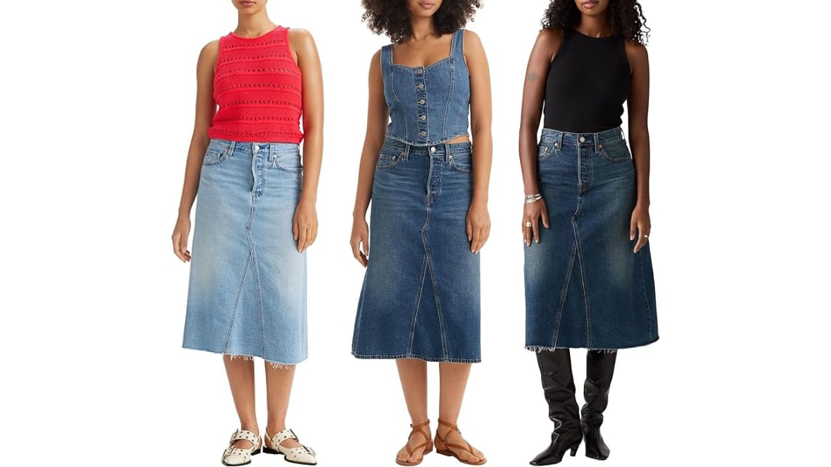 Falda vaquera midi Levi’s. 