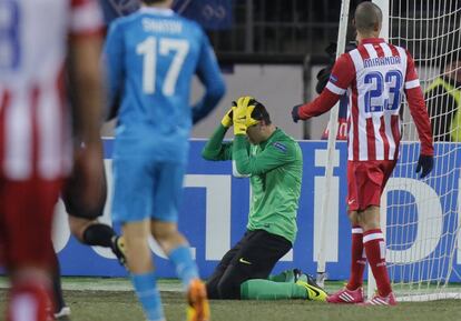 Courtois se lamenta del gol recibido