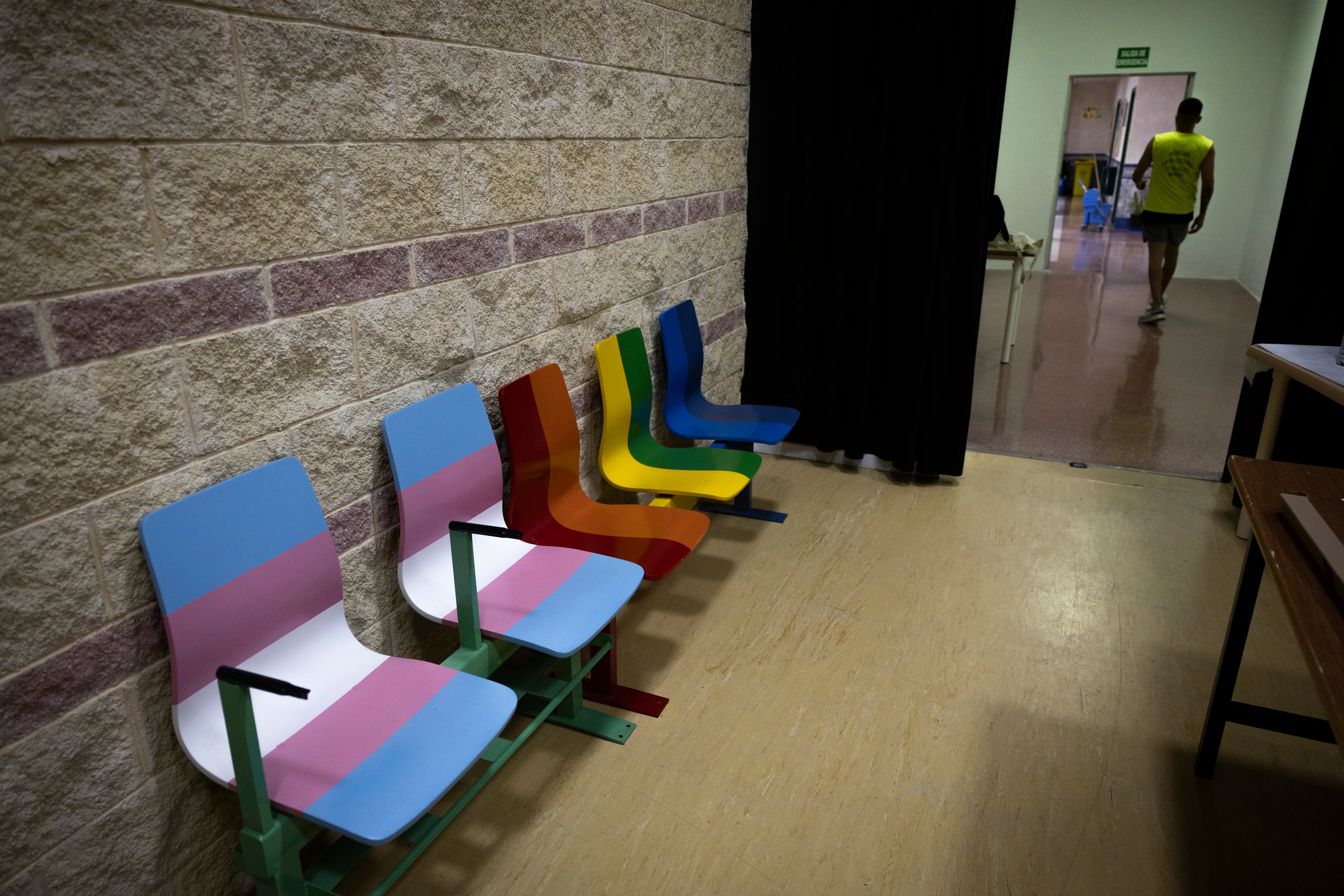 Morón de la Frontera. SEVILLA. Preparación de una de las reuniones de la iniciativa 'Espacio Seguro' en el centro penitenciario Sevilla II, en a localidad de Morón de la Frontera.