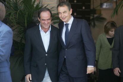 El presidente del Congreso, José Bono, junto al jefe del Ejecutivo, José Luis Rodríguez Zapatero.