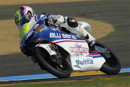 Maverick Viñales, durante la clasificación.