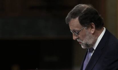 Pleno de Investidura en el Congreso de los Diputados. Intervencion del presidente del Gobierno en funciones, Mariano Rajoy.