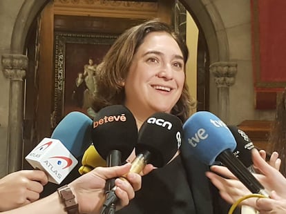 La alcaldesa de Barcelona, Ada Colau, el pasado viernes.