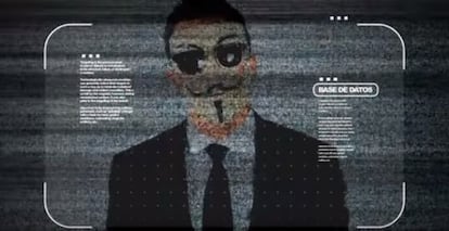 Fragmento del vídeo publicado por Anonymous.