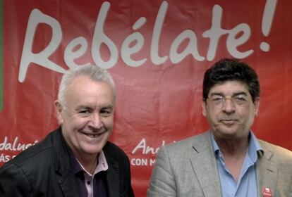 Cayo Lara y Diego Valderas llevan su cartel de rebeld&iacute;a a Ja&eacute;n. 