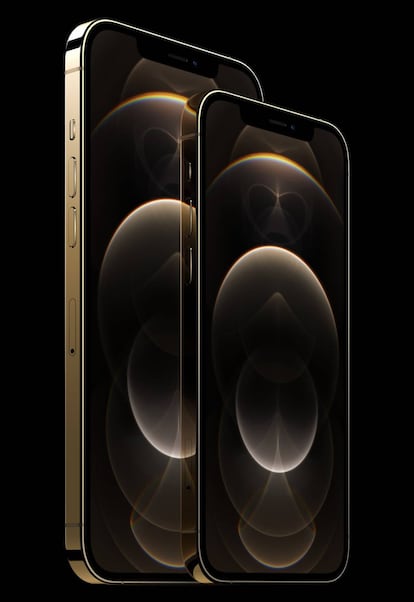 Nuevos iPhone 12 Pro y Pro Max color oro.