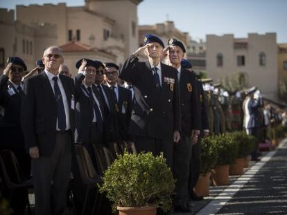 Militars veterans al quarter del Bruc, a Barcelona.