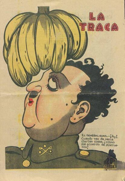 Caricatura de Franco, publicada por 'La Traca'.
