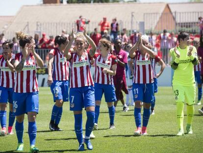 El Atlético celebra su primera liga.