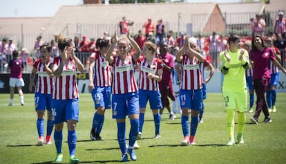 El Atlético celebra su primera liga.