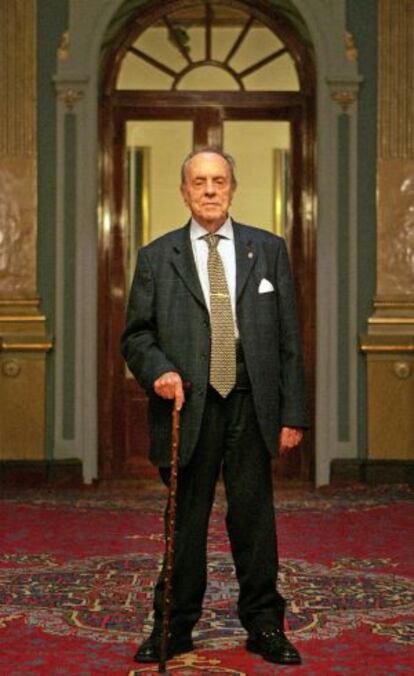 Veteran Spanish politician Manuel Fraga, pictured in the Senate in 2006.