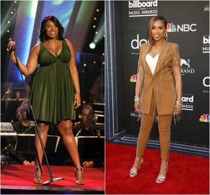 Jennifer Hudson adelgazó casi 40 kilos. La cantante de 38 años decidió ponerse a dieta después de dar a luz a su hijo en 2009, contando con el apoyo de una empresa con la que luego publicó un libro sobre su experiencia.