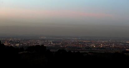 Contaminación en Madrid desde Alcalá de Henares.