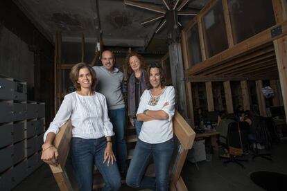 Los fundadores de Factoría Cultural Lucía Ybarra (iz), Antonio Bazán, Rosina Gómez-Baeza y Sandra Stuyck.