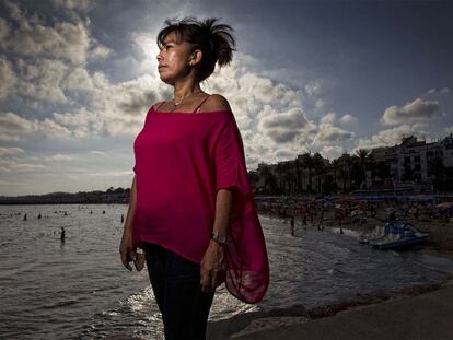 Mercedes Vaca, víctima de la agresión, ayer en Sitges.
