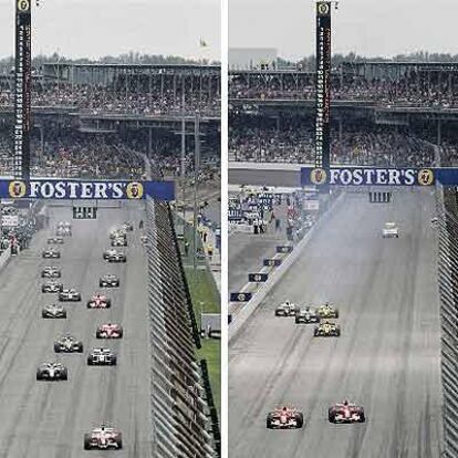 Sólo seis coches tomaron la salida en el Gran Premio de Estados Unidos.