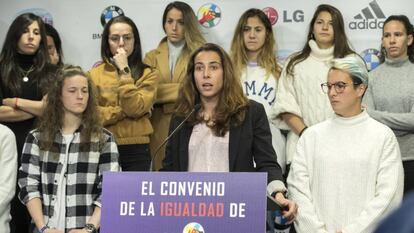 Tirapu, en una comparecencia en defensa del convenio colectivo.