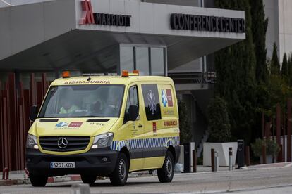 El Marriot de Madrid, uno de los hoteles medicalizados, ha acogido pacientes del Hospital Universitario de Torrejón de Ardoz, el Hospital Príncipe de Asturias de Alcalá y el Hospital Universitario del Henares, en Coslada.