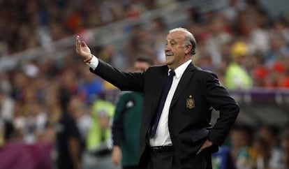 Del Bosque, en un momento del partido.