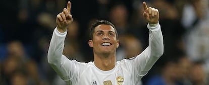 Cristiano celebra uno de sus goles al Malmoe.