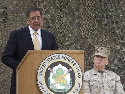 El secretario de Defensa, Leon Panetta, durante la ceremonia.