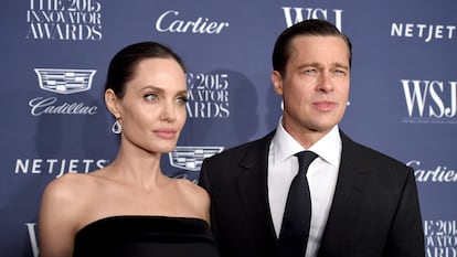 Angelina Jolie and Brad Pitt at an awards ceremony in New York in November 2015.