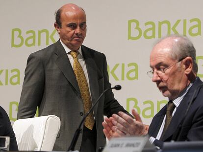 Luis de Guindos y Rodrigo de Rato, en 2012.