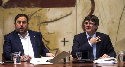 Oriol Junqueras y Carles Puigdemont.