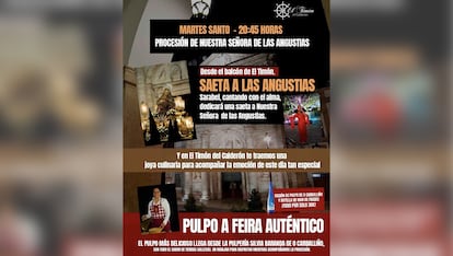 Cartel publicitario del bar de Valladolid.