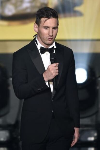 Messi, durant la gala a Zuric.