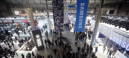 Aspecto de la edici&oacute;n de 2014 del  Mobile World Congress 