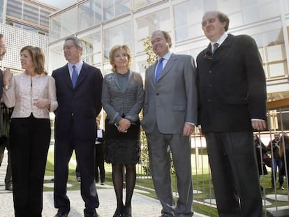 Botella, Gallardón y Aguirre, en el centro, en una imagen de archivo.