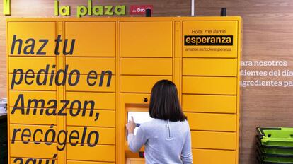 Imagen de uno de los 'lockers' de Amazon facilitada por la cadena DIA.