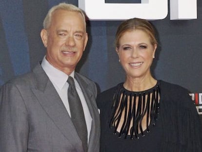 Tom Hanks y su esposa, Rita Wilson, en la presentación de 'Bridge of Spies'.