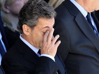 El expresidente franc&eacute;s, Nicolas Sarkozy, en un acto en Niza. 