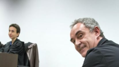 Ferran Adrià, en el juicio en Barcelona en octubre de 2012.