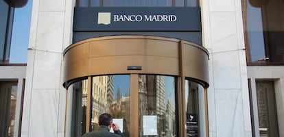 Fachada de la sede de Banco Madrid.