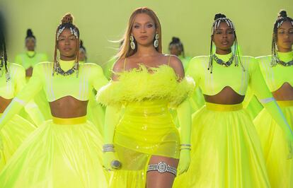 Beyoncé, durante su actuación en la pasada ceremonia de los Oscar, en marzo.