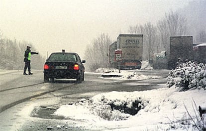 Asepecto de la N-230 ayer a la altura de Vilallier (Lleida).