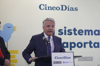 Ignacio Garralda, presidente de Mutua madrileña, durante su discurso.