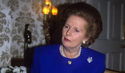 Margaret Thatcher, en mayo de 1989.