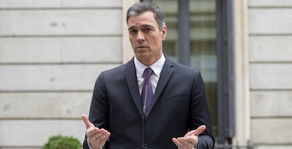 El presidente del Gobierno, Pedro Sánchez, este martes. 