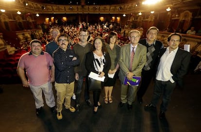 Intervinientes en el acto de la Mesa del Audiovisual. 