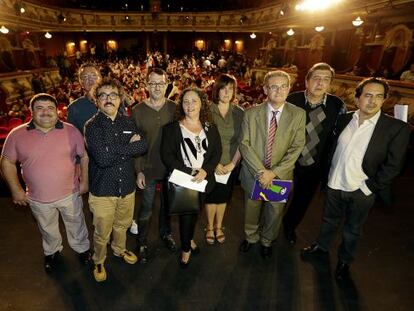 Intervinientes en el acto de la Mesa del Audiovisual.