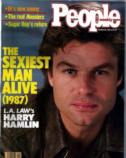 O ator Harry Hamlin, agora com 64 anos, foi a capa de 1987.