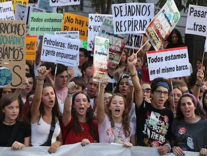 Manifestración por el clima en Madrid. / JAIME VILLANUEVA